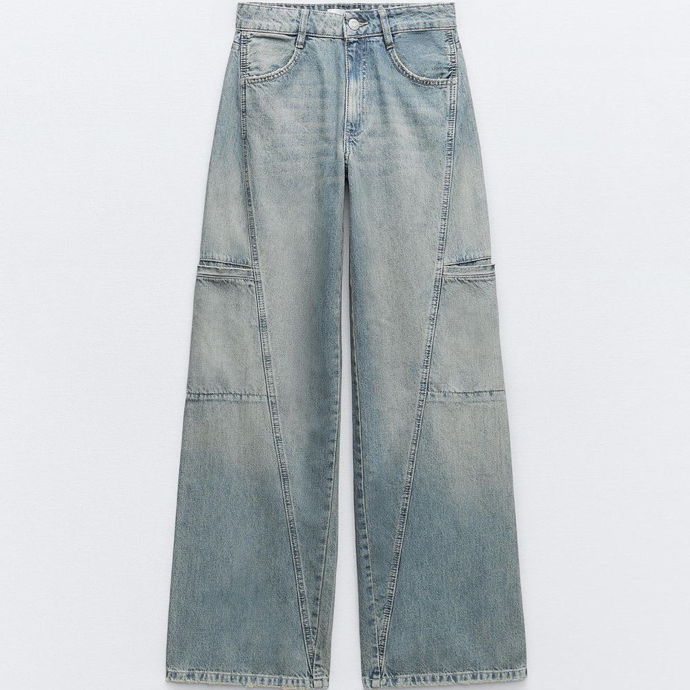 Zara Midrise TRF Cargo Jean